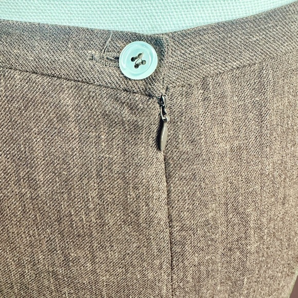 Vintage Dolce & Gabbana Brown Linen Blend Tweed Pencil Skirt IT Size 48 - Picture 8 of 16